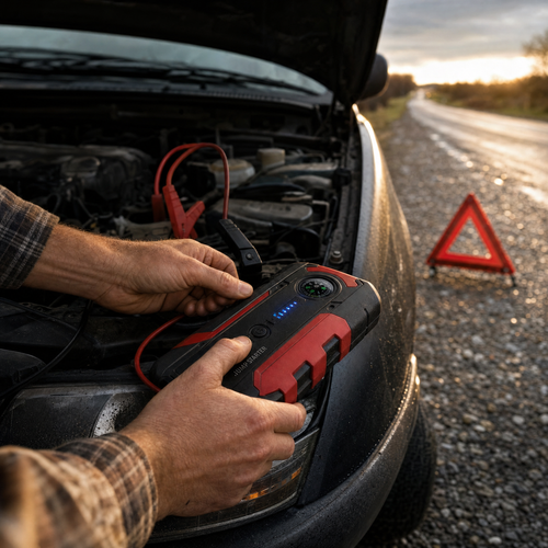 Car Roadside Kit with Jump Starter